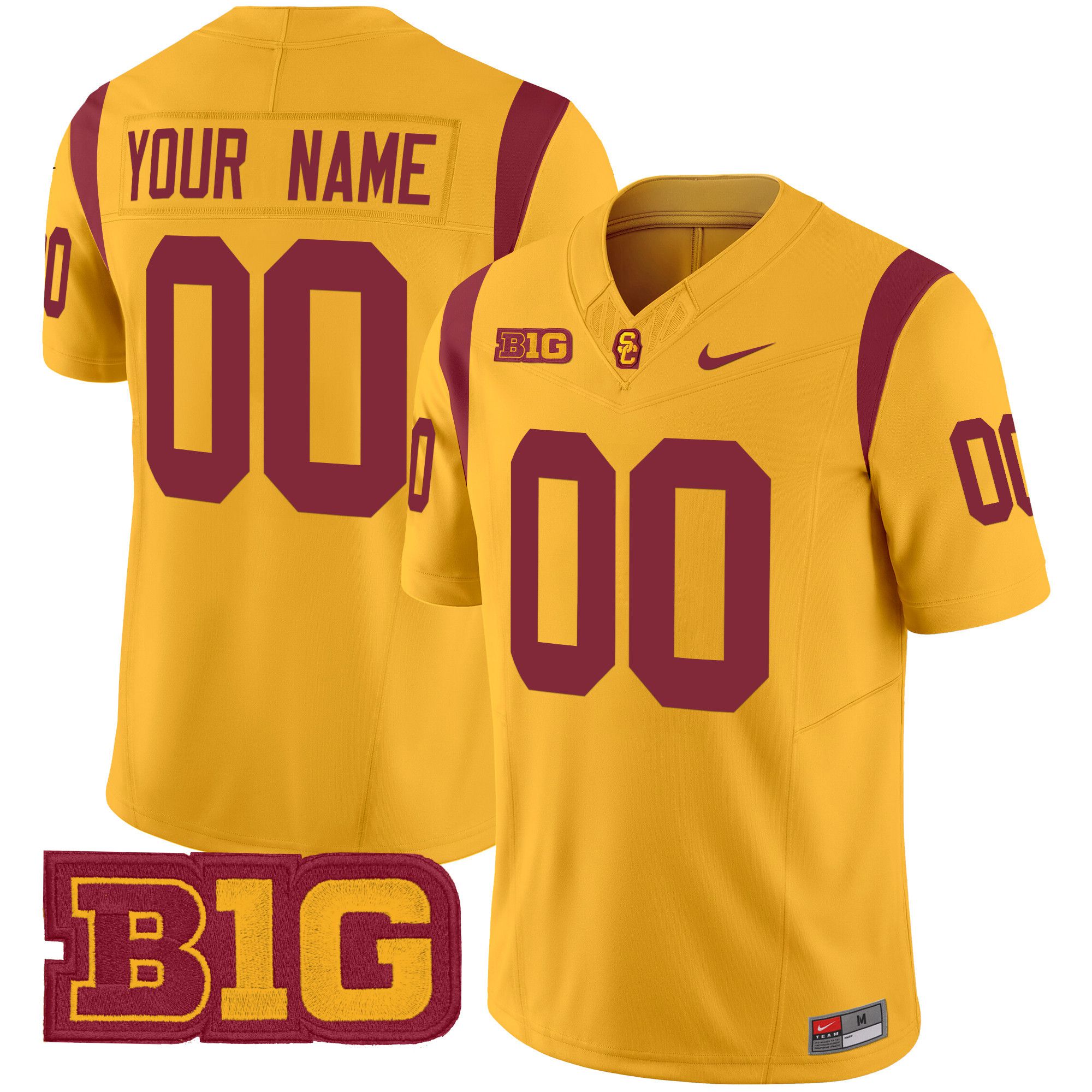 Men USC Trojans Yellow Nike 2024 Vapor Limited Custom NCAA Jersey